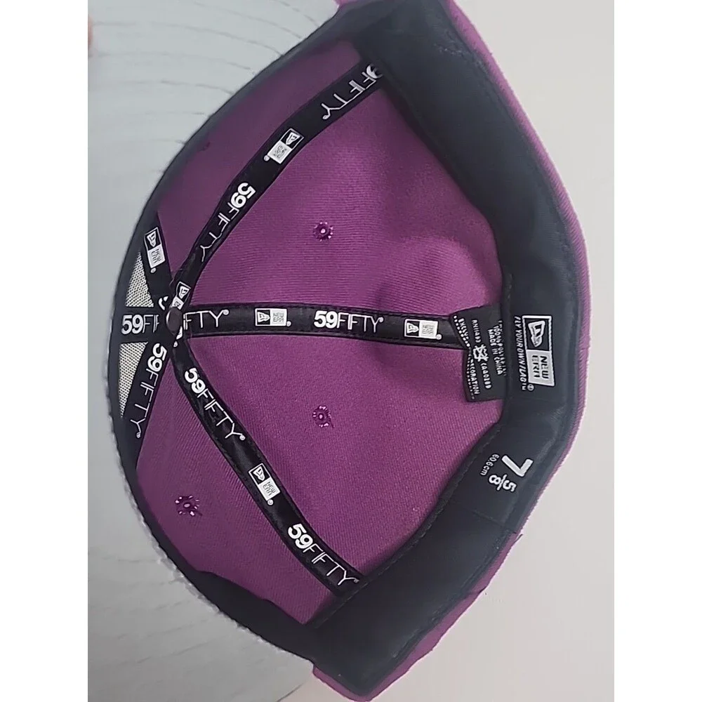 New Jersey New Era 59Fifty Purple Grape Hat Cap NJ Size 7 5/8 New
